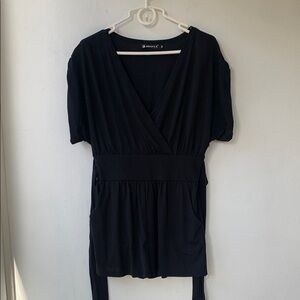 Allegra K Black Wrap Blouse